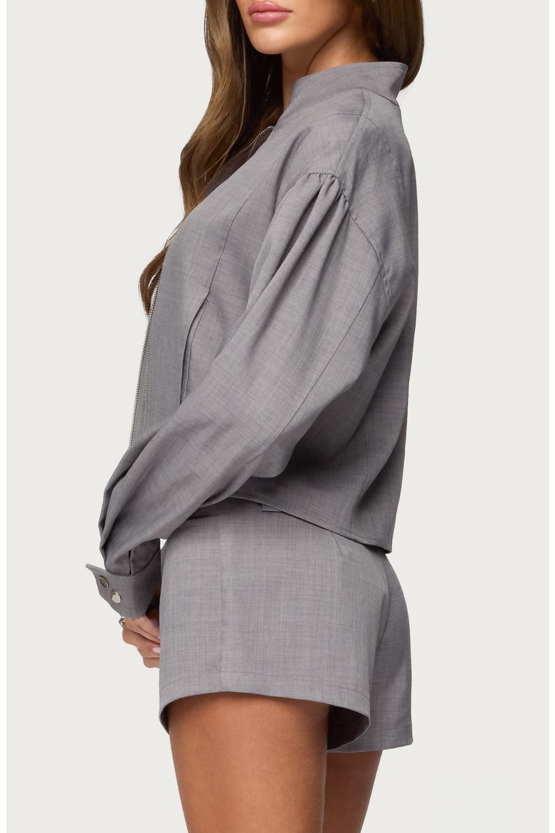 Roshelle High Neck Jacket, Alternate, color, LIGHT-GRAY