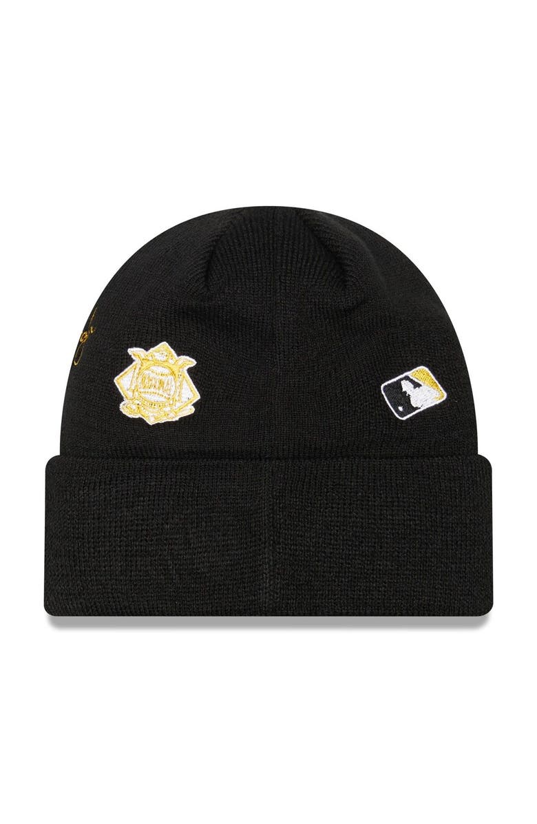 New Era Men's New Era Black Pittsburgh Pirates Identity Cuffed Knit Hat, Alternate, color, 