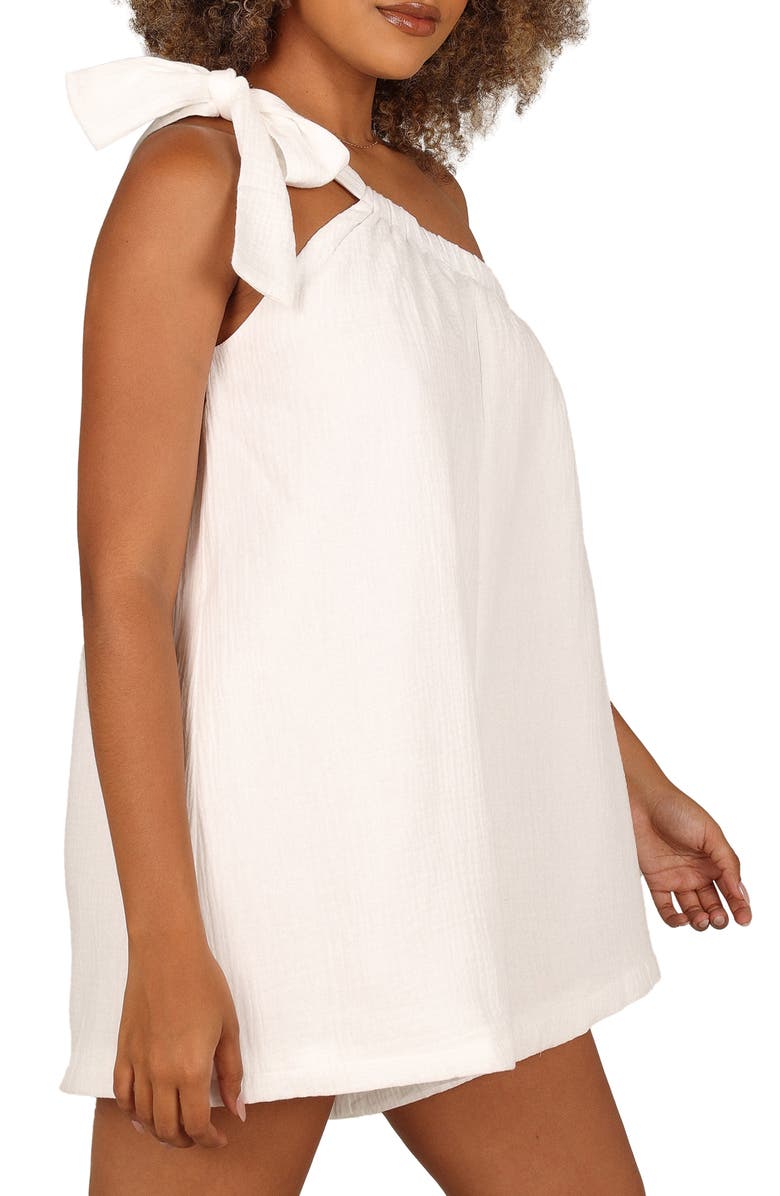 Petal & Pup Miffy One-Shoulder Cotton Romper, Alternate, color, White