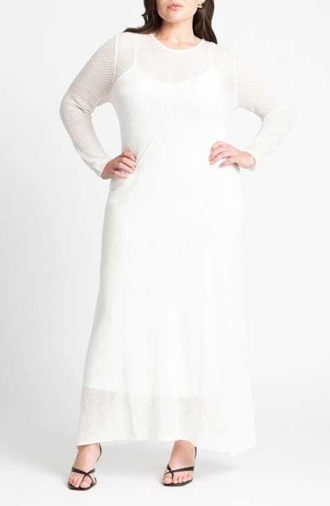 Nordstrom plus size white dresses best sale