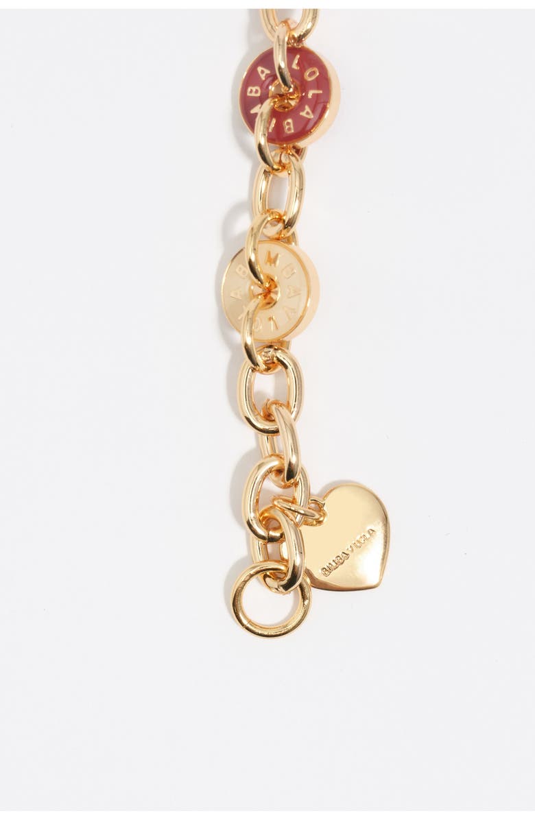 Bimba y Lola Chimo Logos Bracelet, Alternate, color, Garnet