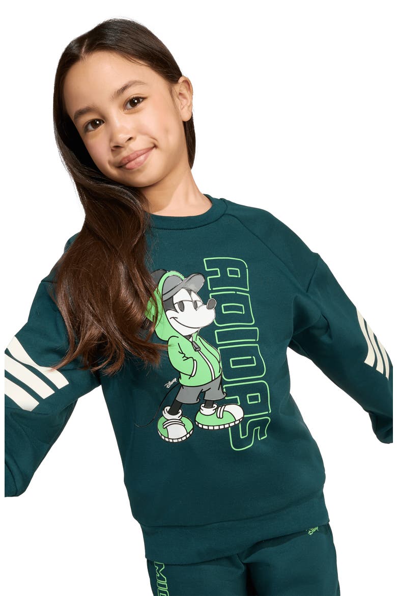 x Disney Kids' Mickey Crewneck Sweatshirt & Joggers Set, Alternate, color, AURIVY/LIM