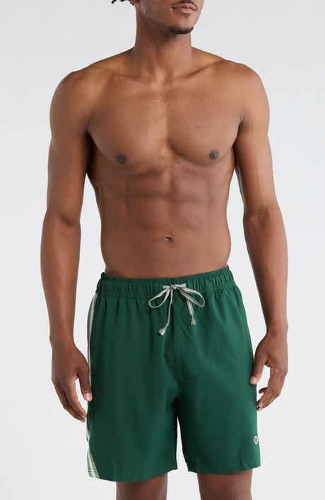 Champion Stripe Tape Trim Swim Trunks