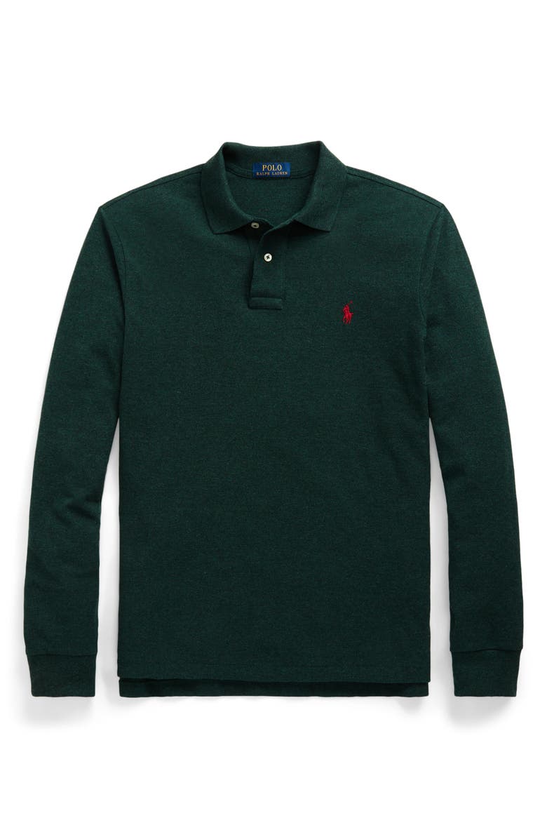Polo Ralph Lauren Cotton Piqué Long Sleeve Polo, Alternate, color, 