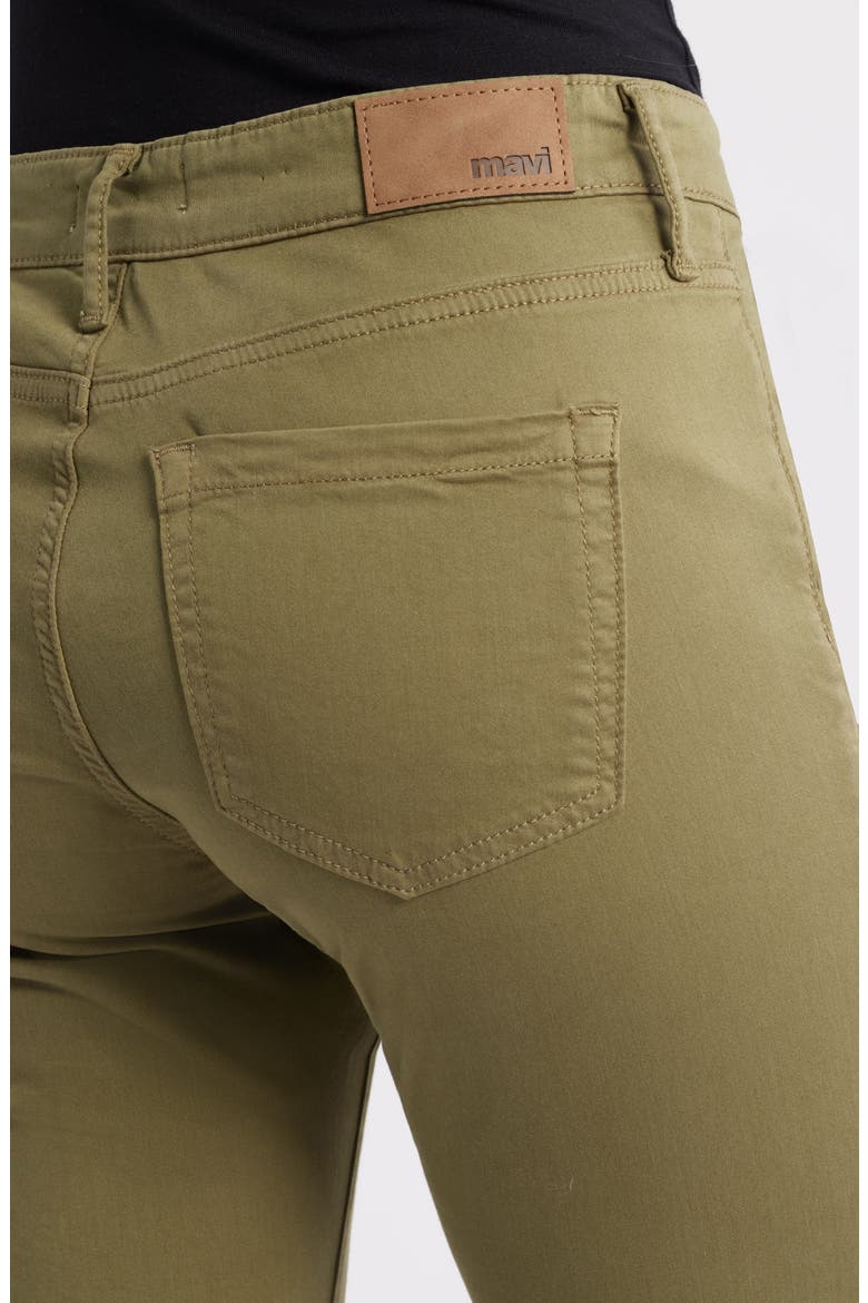 Vicky Patch Pocket Mid Rise Bootcut Sateen Pants, Alternate, color, DARK OLIVE SATEEN