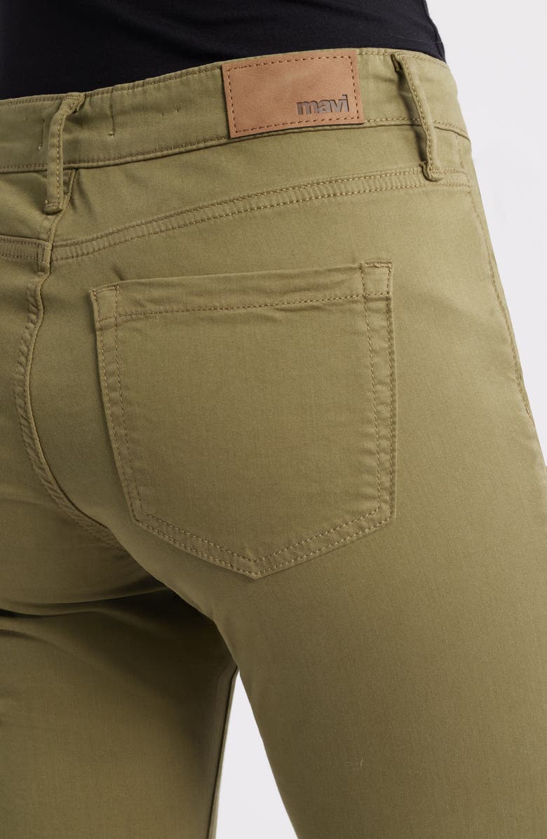 Mavi Jeans Vicky Patch Pocket Wide Leg Jeans, Alternate, color, Dark Olive Sateen