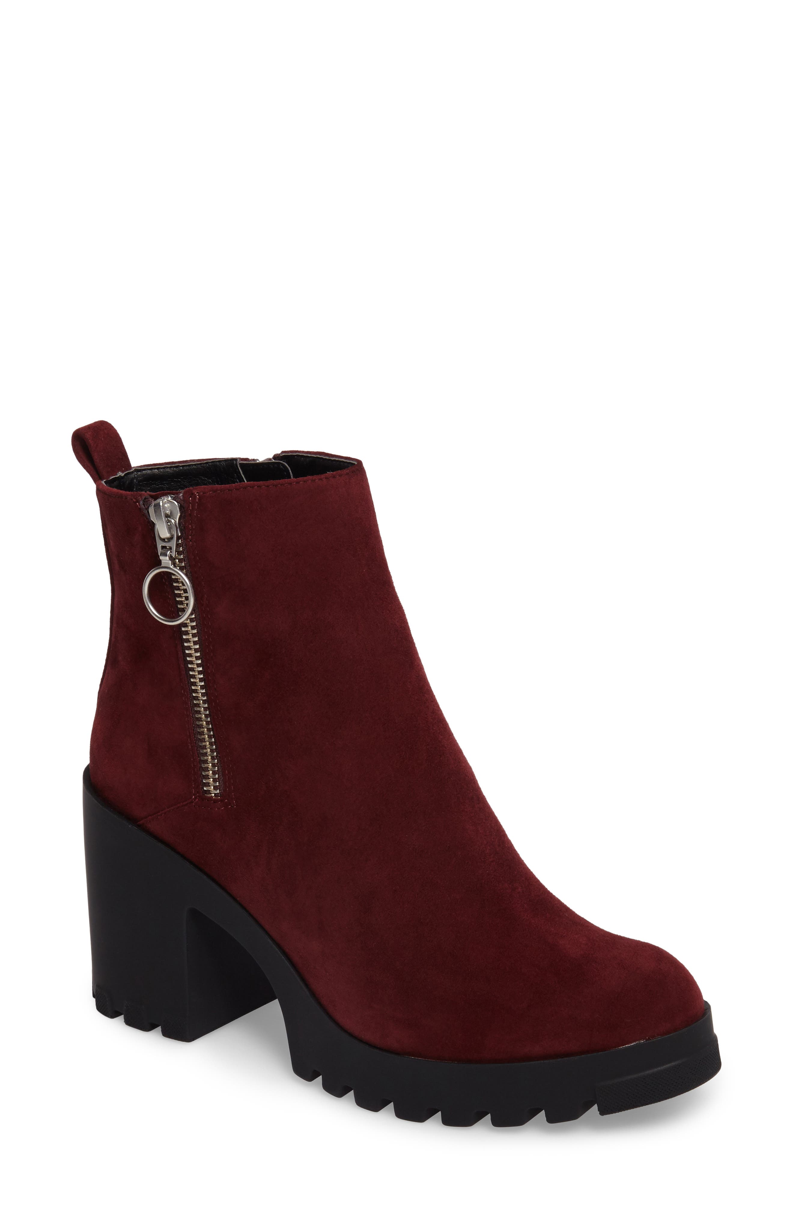 Ashlee Bootie, Main, color, BURGUNDY SUEDE