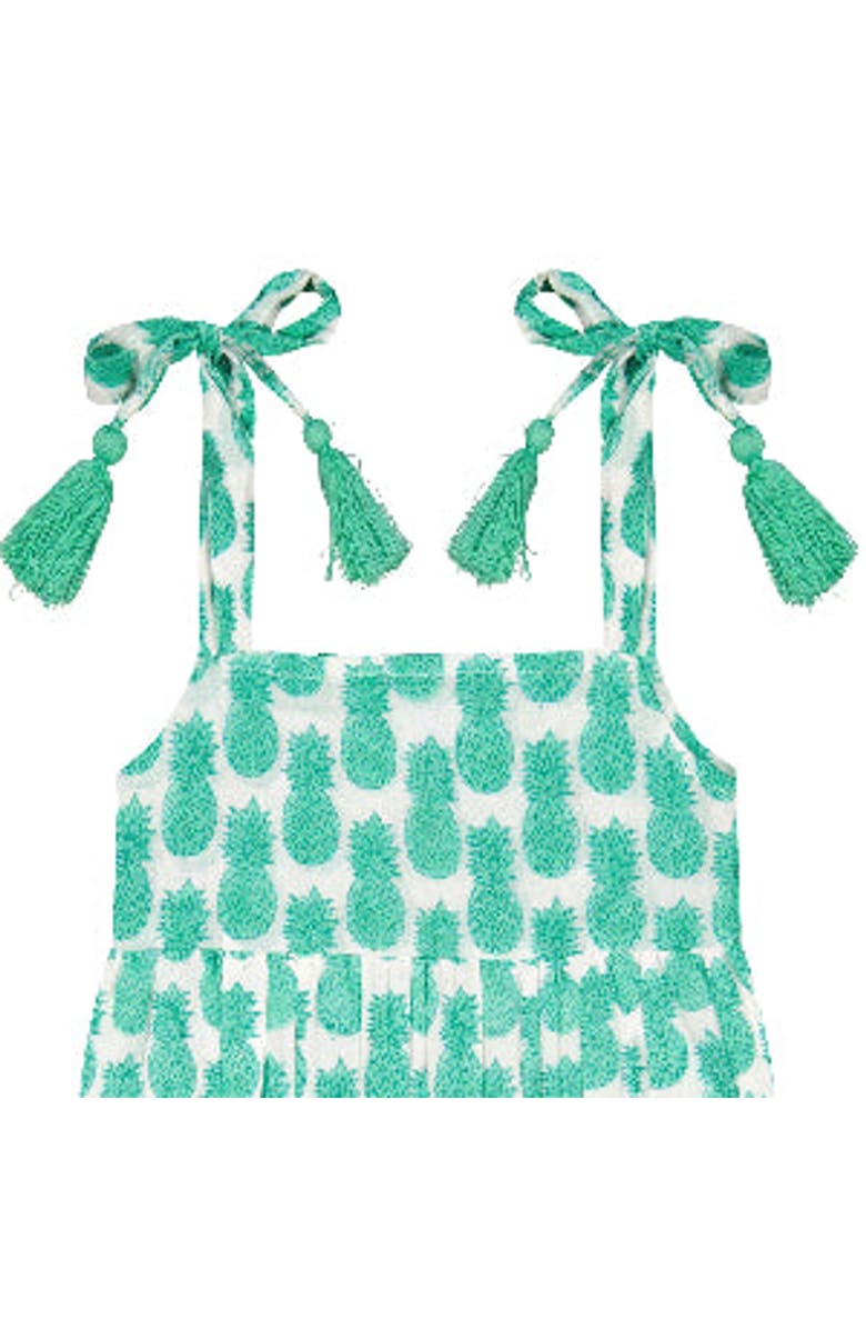 Mer St. Barth Zoe Baby Romper Pineapple Crush Lagoon, Alternate, color, Pineapple Crush Lagoon