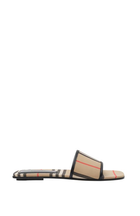 Icon Stripe Cotton Slides