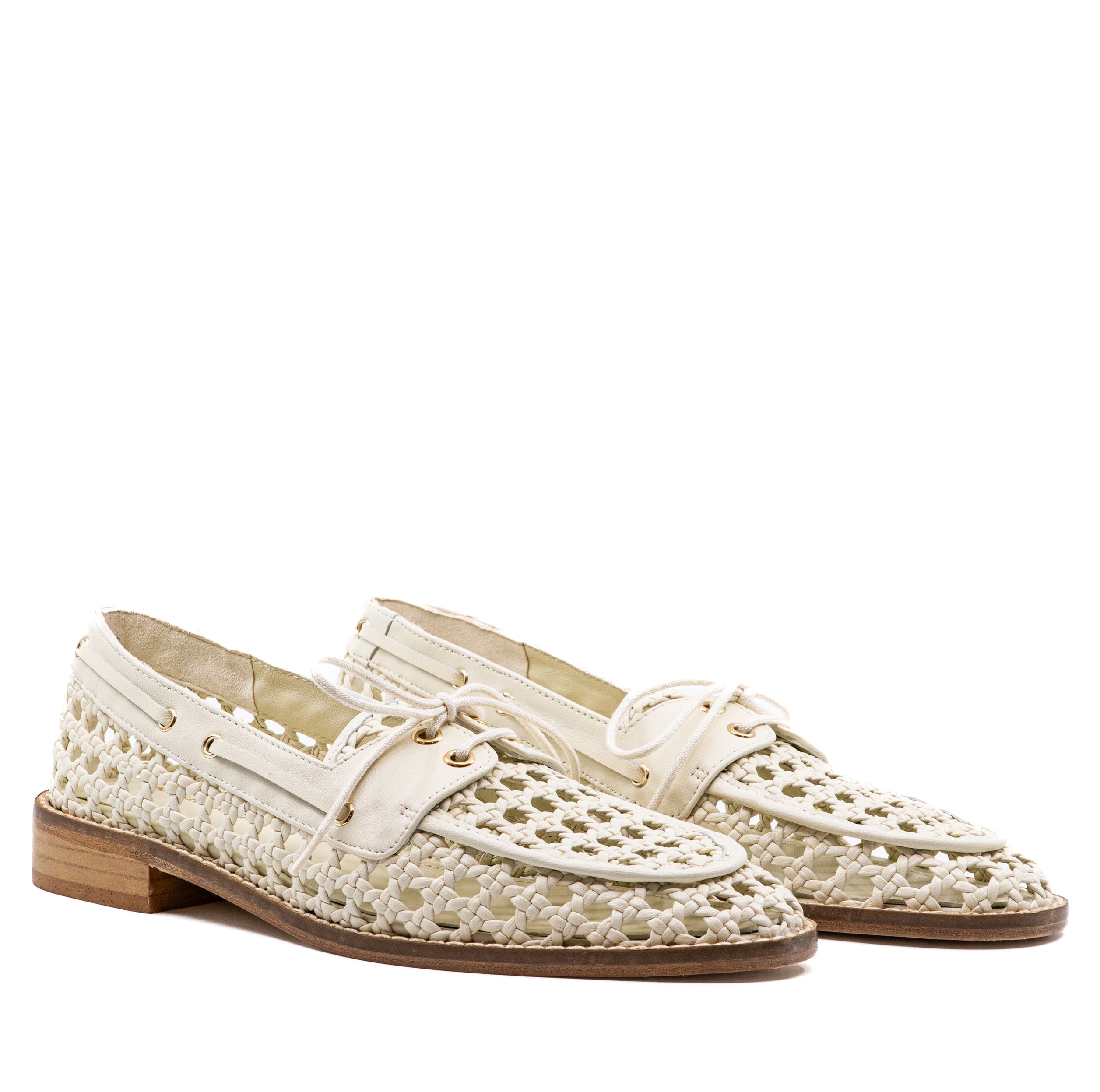 Andrea Gomez Carla Leather Loafer, Alternate, color, White