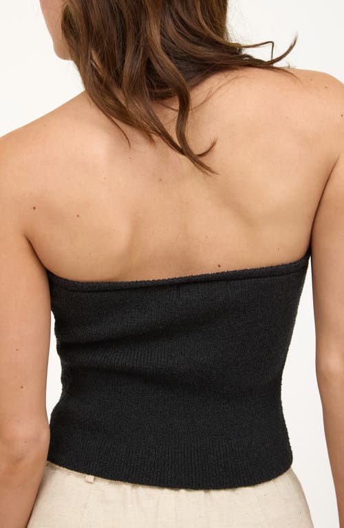 BLU PEPPER BLU PEPPER BUTTON DOWN STRAPLESS SWEATER 