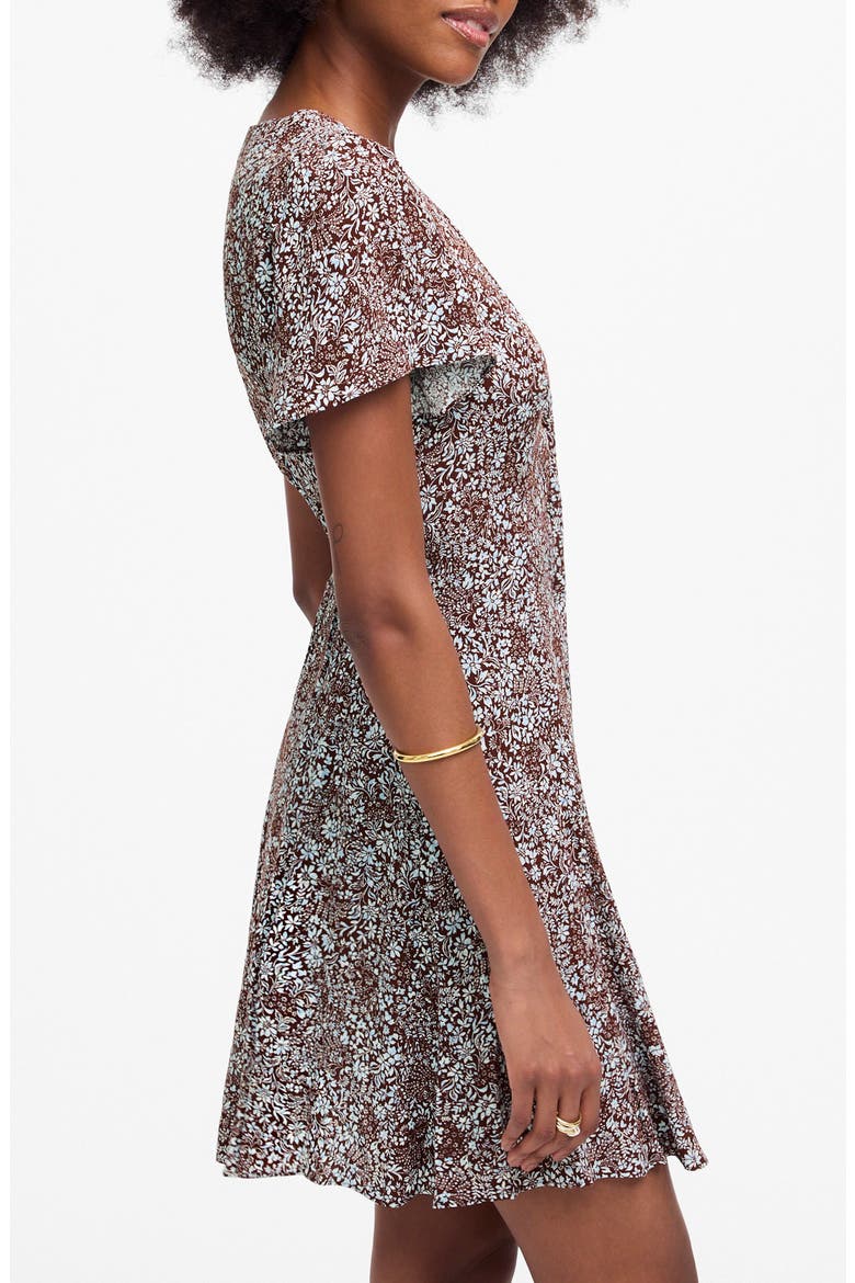 Floral Button-Up Mini Sundress, Alternate, color, ADELAIDE FLORAL HENNA