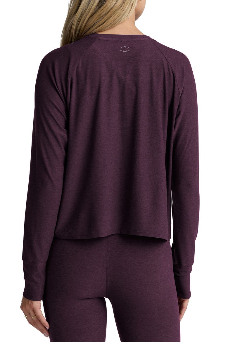 Featherweight Long Sleeve T-Shirt, Alternate, color, EGGPLANT PURPLE HEAT