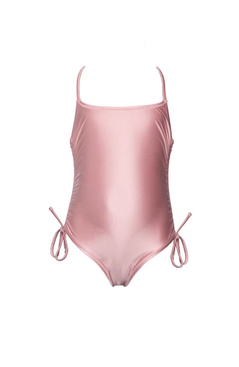 Satin Royale Criss Cross Back Adjustable One Piece Swimsuit