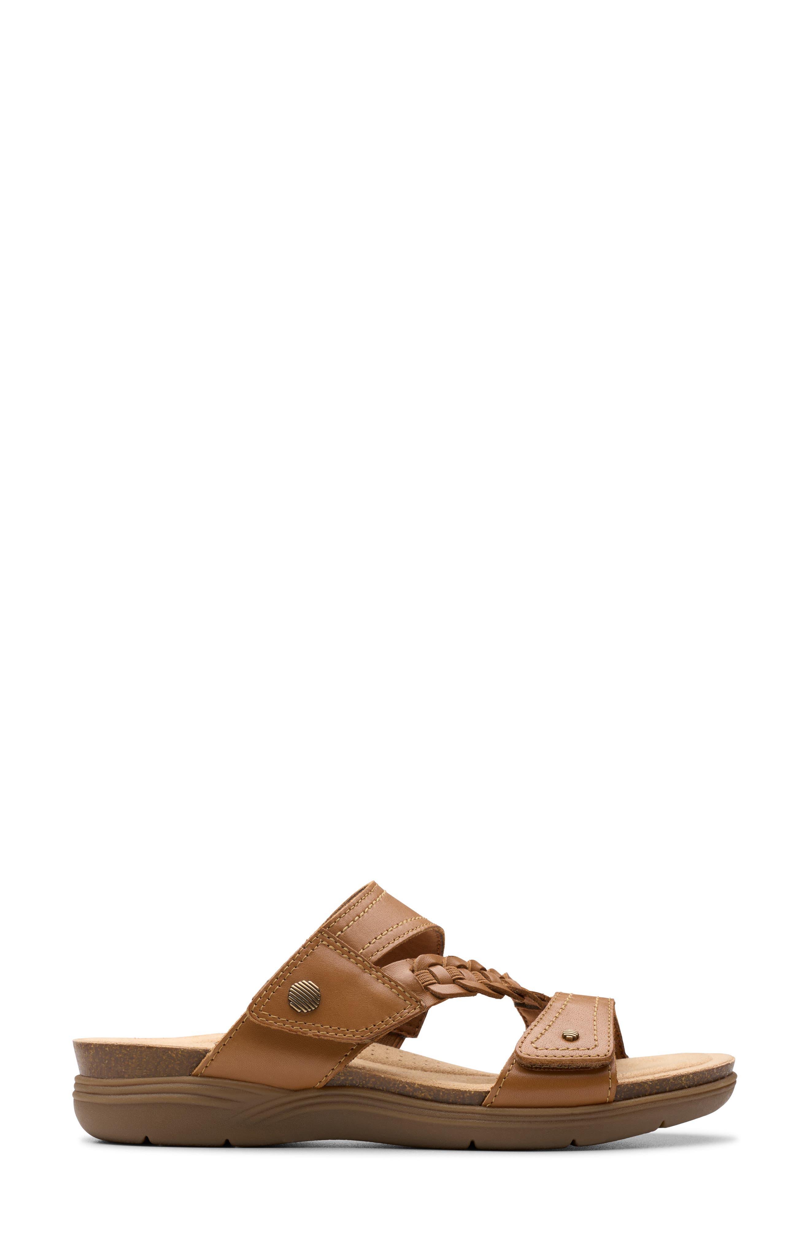 April Raelyn Slide Sandal, Alternate, color, TAN LEATHER