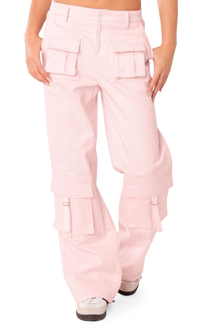 Joan Low Rise Cargo Pants, Main, color, LIGHT-PINK