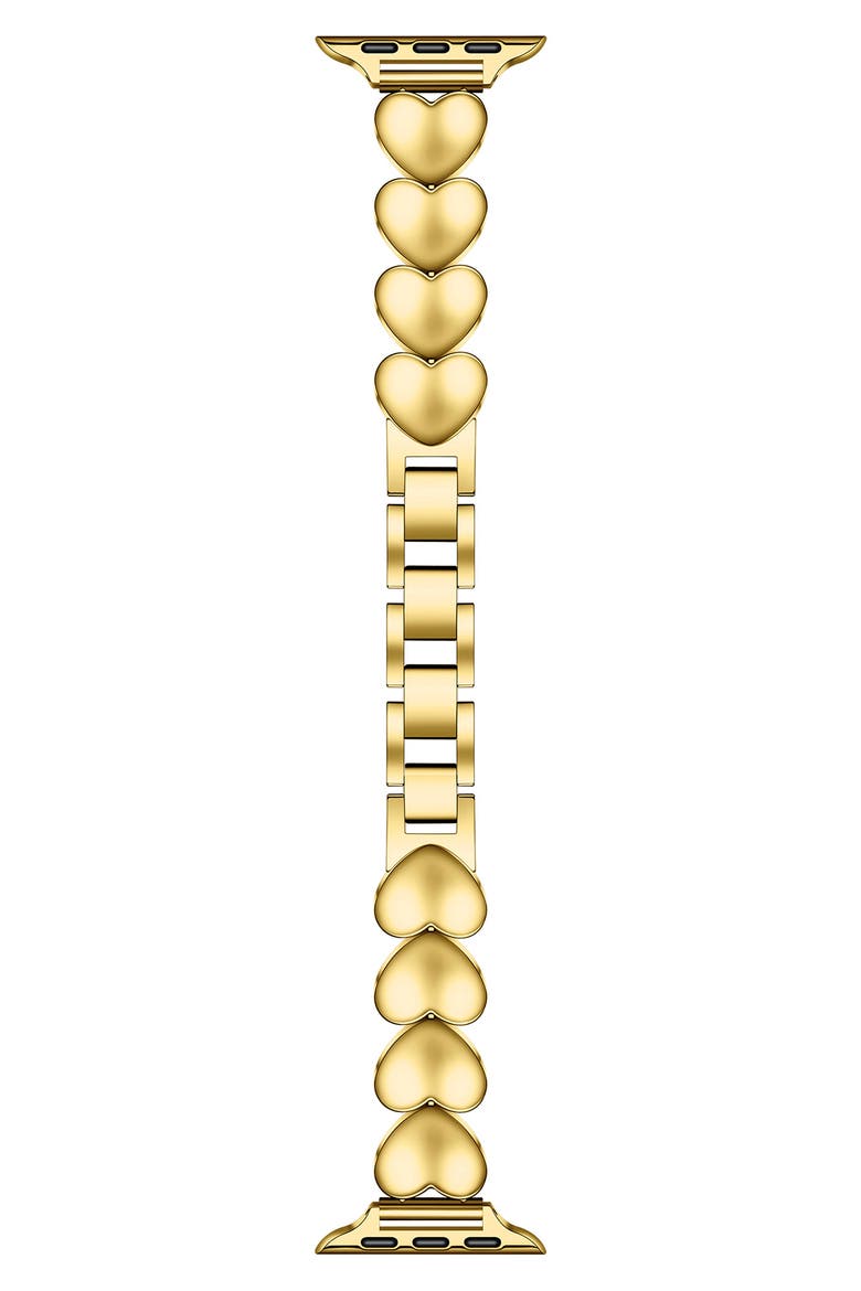 Aphrodite Heart Bracelet Apple Watch® Watchband, Main, color, GOLD