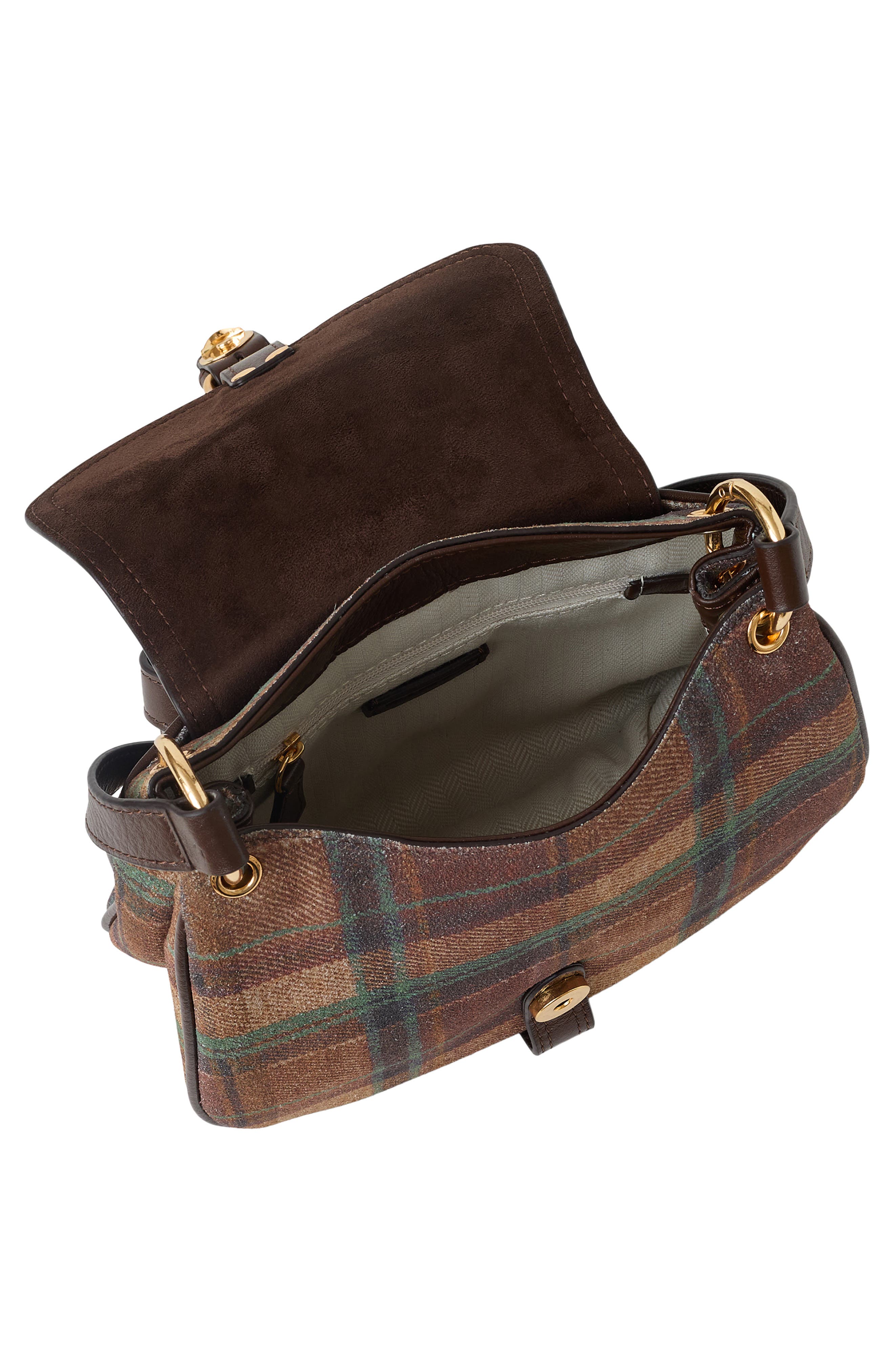 Dash Mini Leather Crossbody, Alternate, color, URBAN PLAID