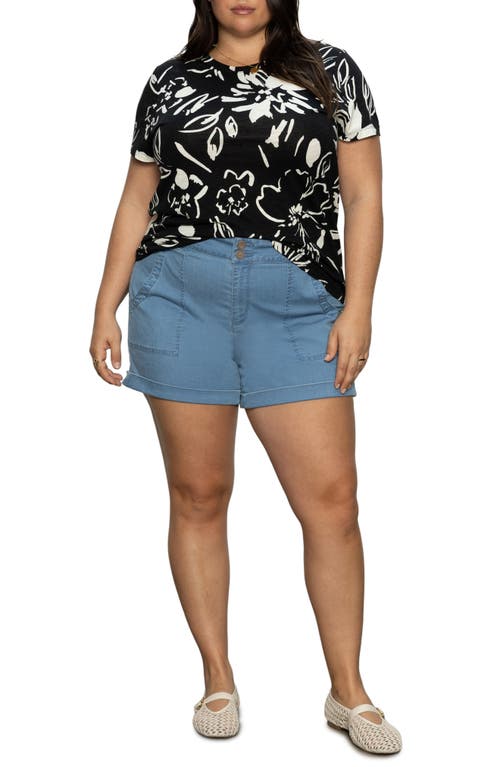 Sanctuary The Perfect T-shirt In Black Ink Floral