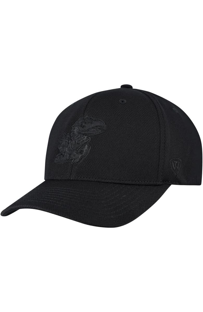 TOP OF THE WORLD Men's Top of the World  Black Kansas Jayhawks Reflex Performance Flex Hat, Alternate, color, 