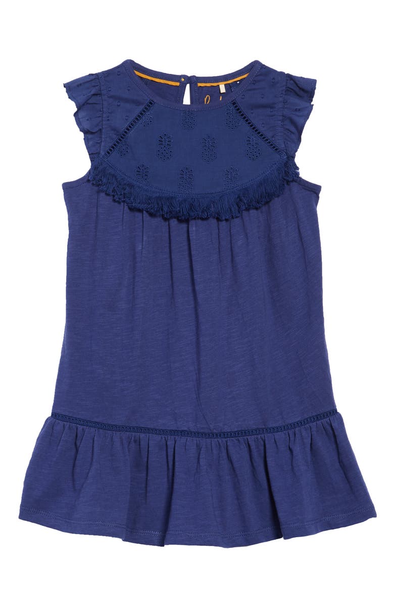 Mini Boden Broderie Detail Dress, Main, color, 