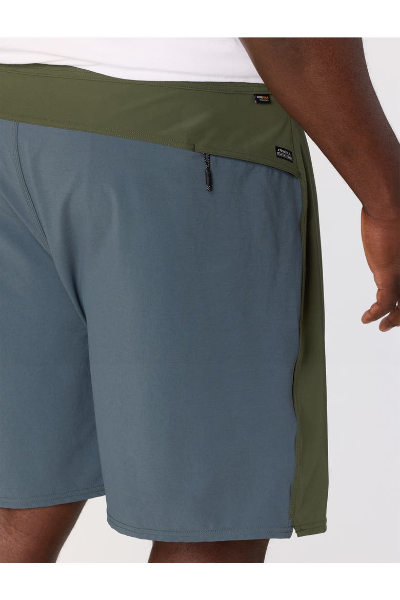 Big & Tall Hyperfreak TRVLR Tech Enduro Board Shorts, Alternate, color, DARK OLIVE