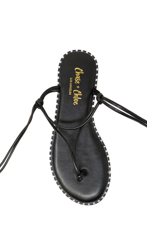 Chase & Chloe Chase And Chloe Studded Ankle Wrap Sandal