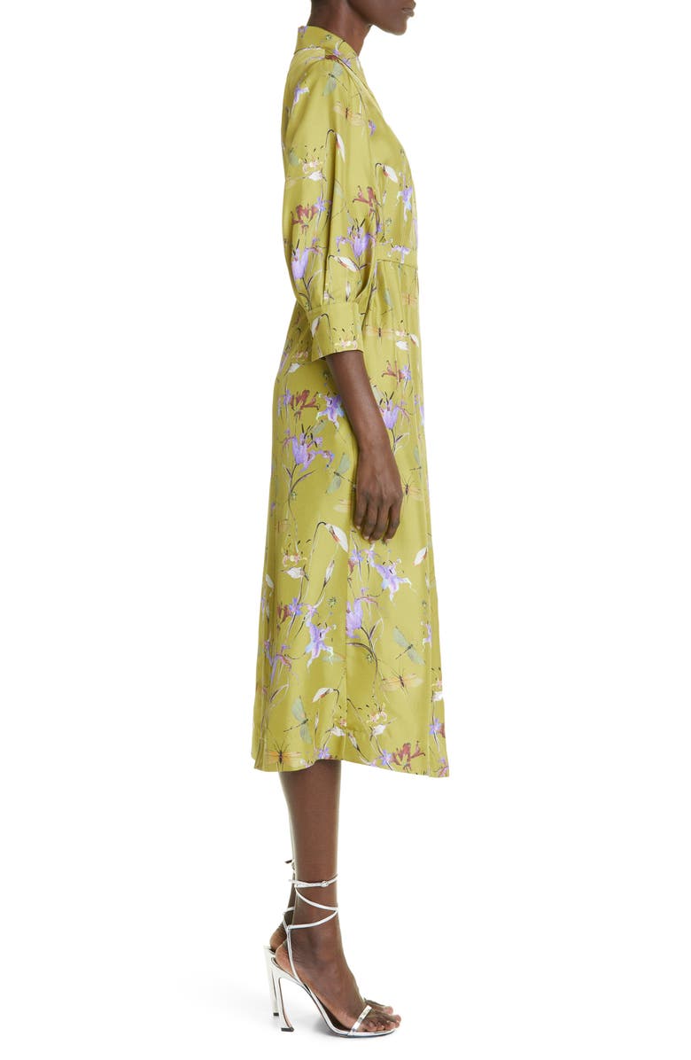 Jason Wu Collection Floral Silk Shirtdress, Alternate, color, 