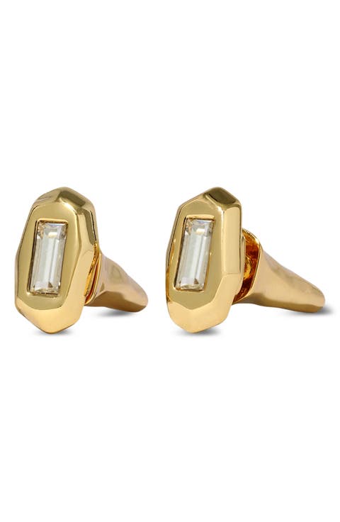 Baguette Crystal Stud Earrings
