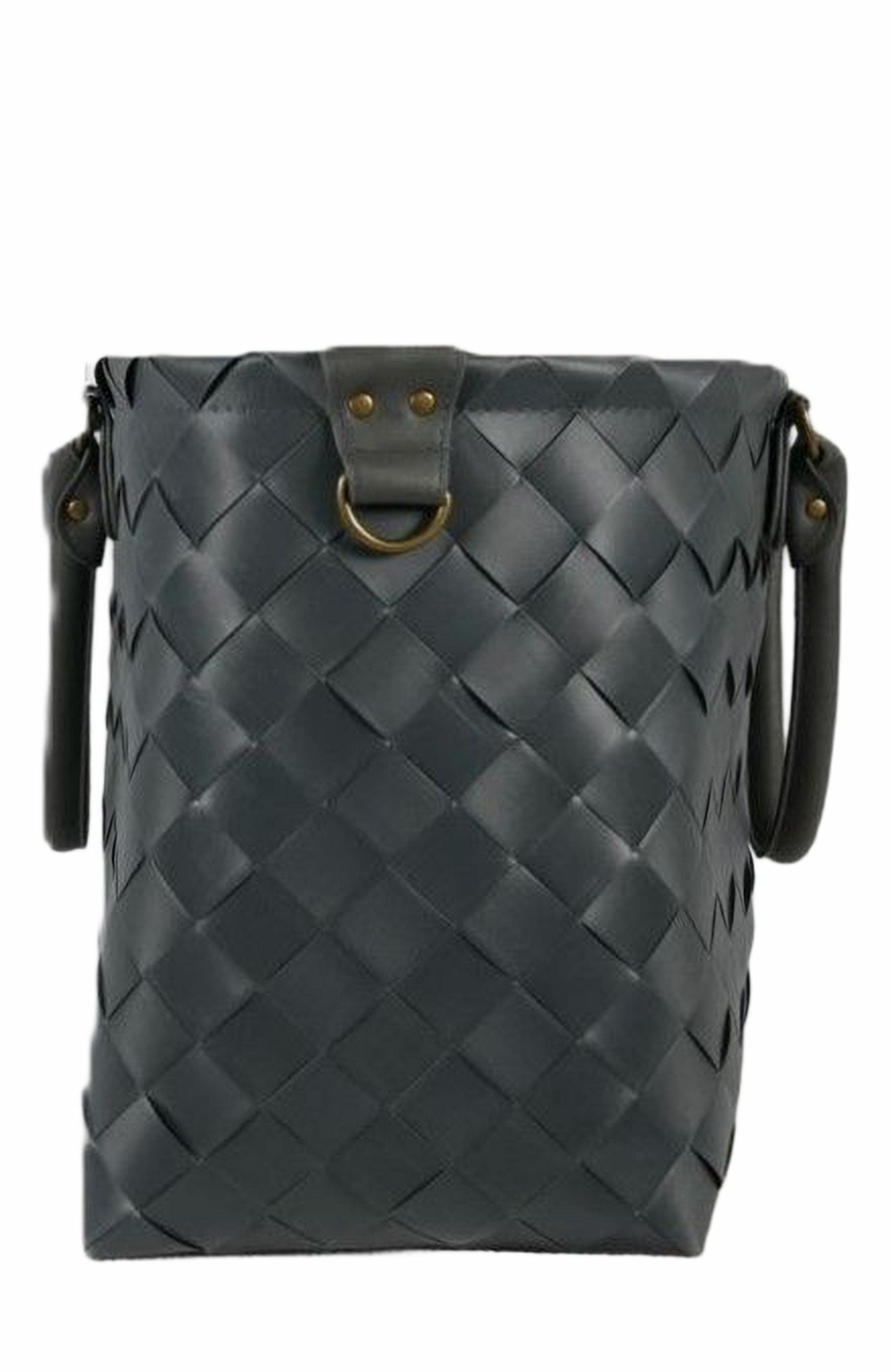 Handed By Saint Tropez Recycled Plastic Weekender Bag, Alternate, color, Dark Grey