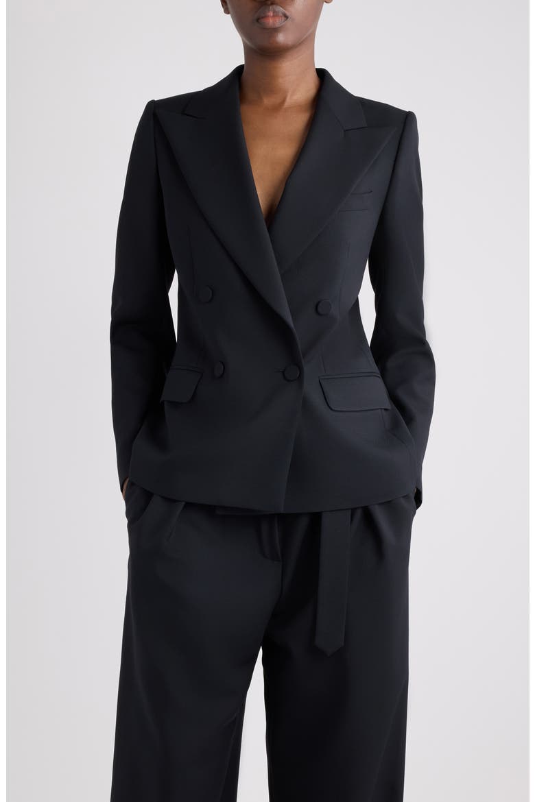 Wool & Mohair Twill Jacket, Main, color, BLACK