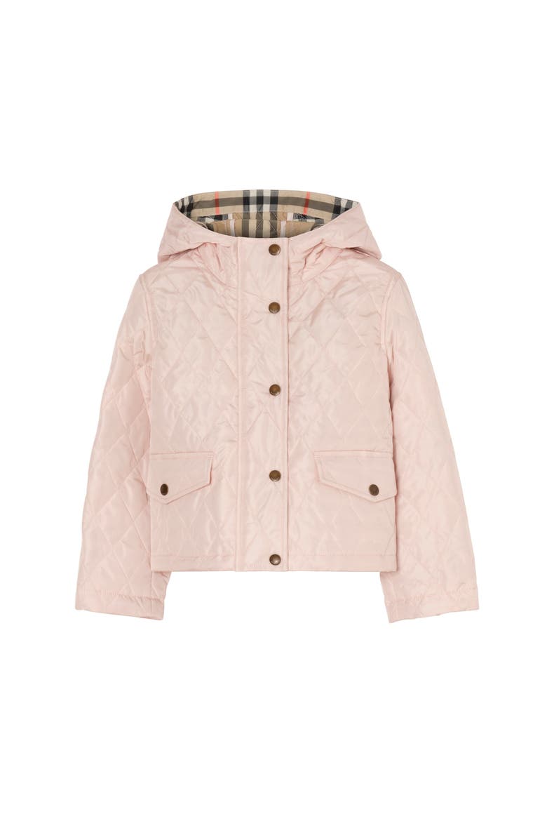 Quilted Nylon Parka, Main, color, Flora pink