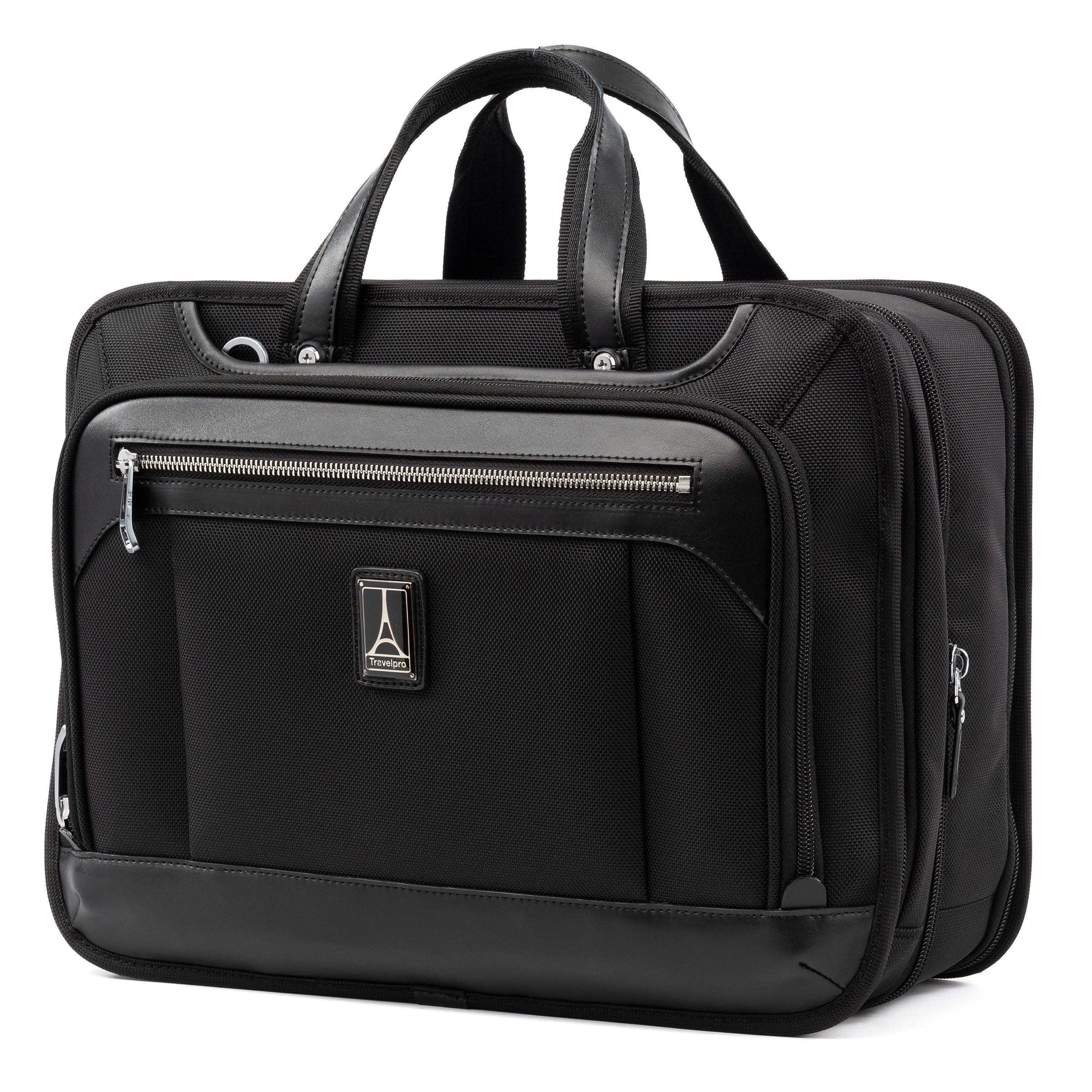 TRAVELPRO Platinum Elite Expandable Business Laptop Briefcase, Fits up to 15.6 Laptop, Main, color, Shadow Black