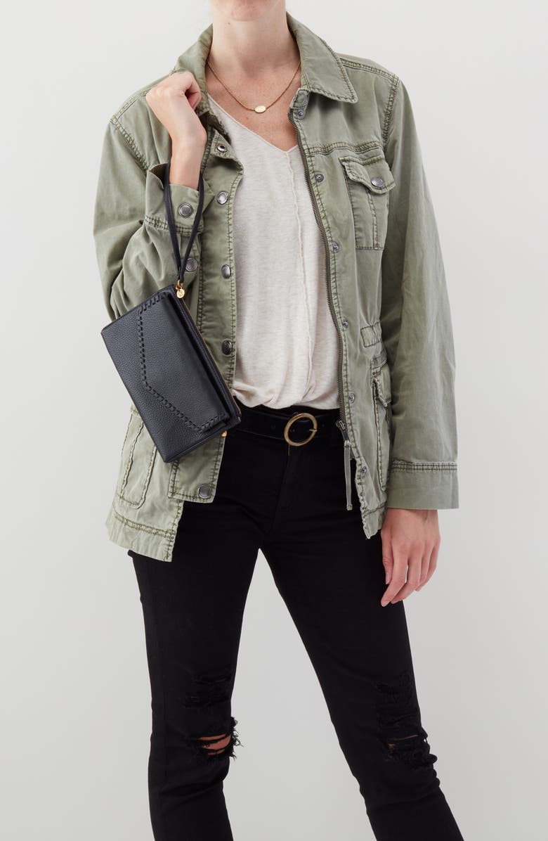 HOBO Leather Wristlet, Alternate, color, 