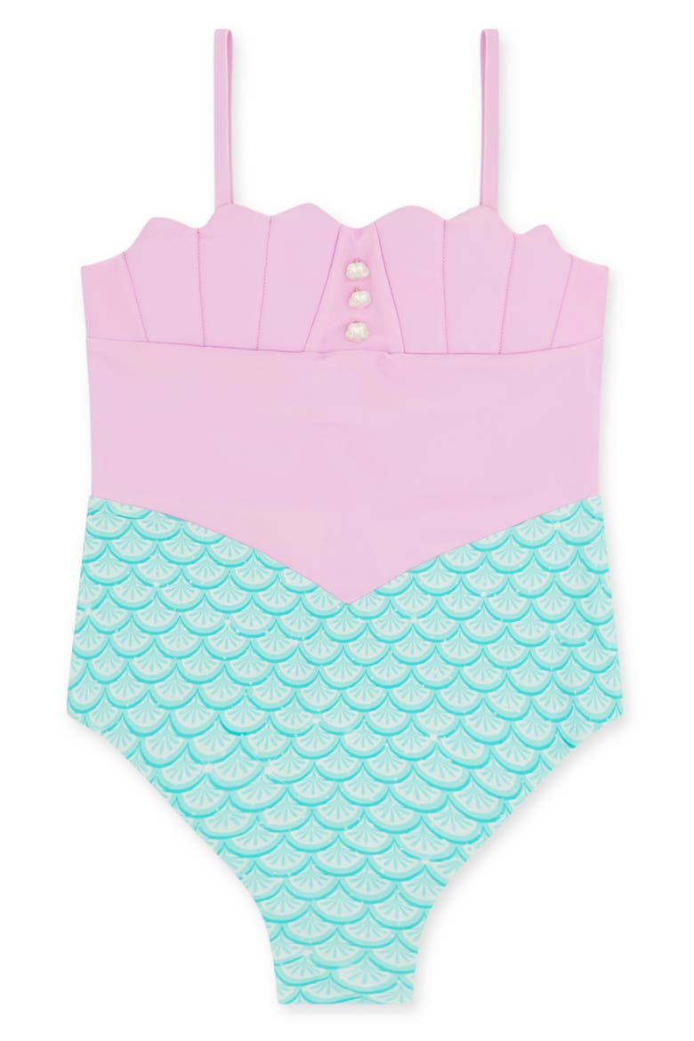 Kids' Sea Star One-Piece Swimsuit, Main, color, POP PINK