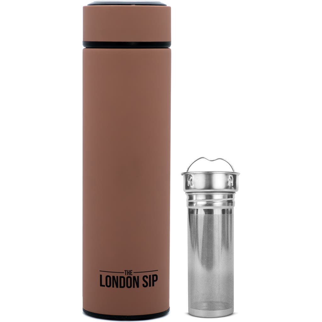 London Sip Infuser Bottle 16oz In Brown