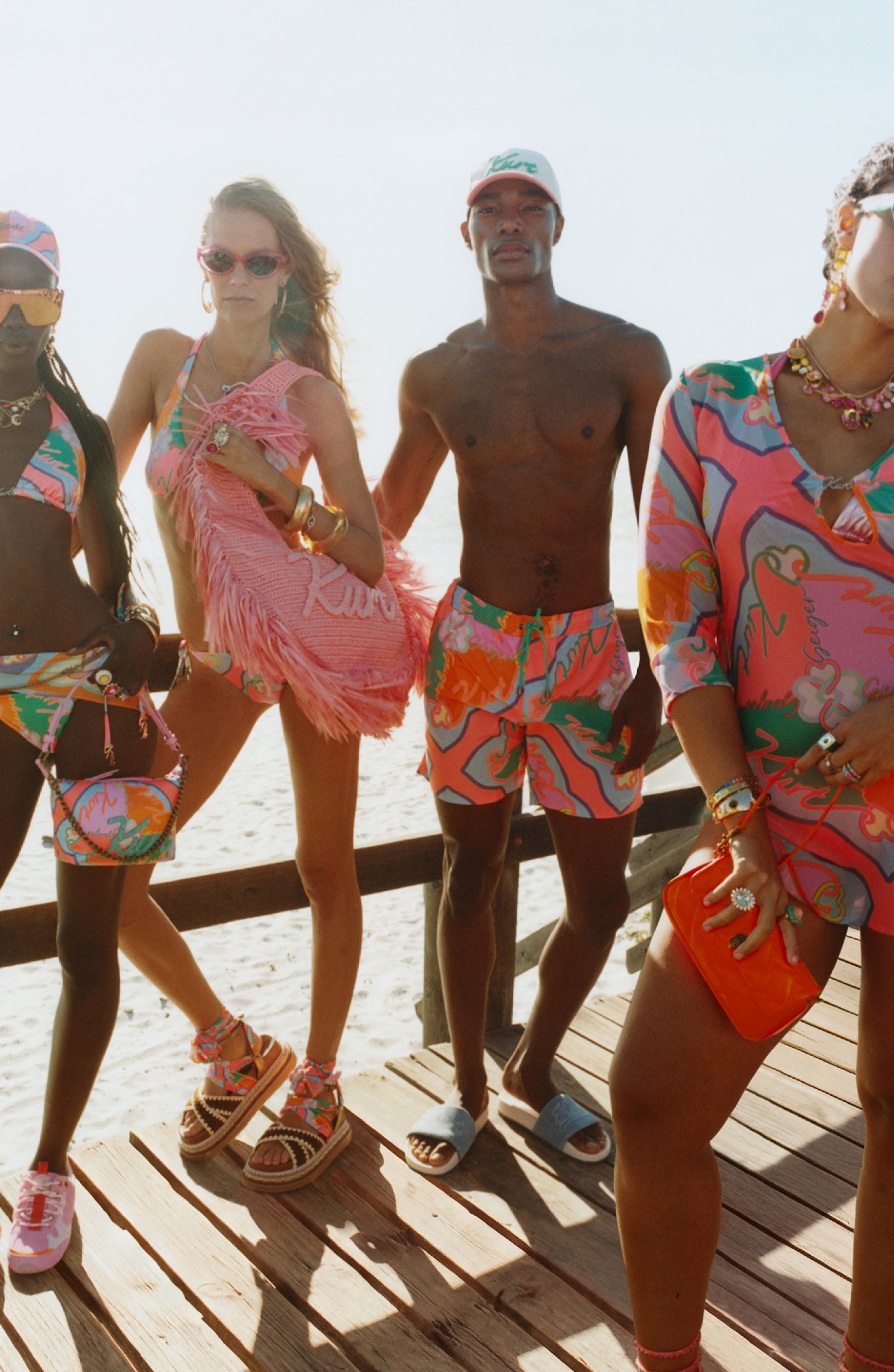 Kurt Geiger London Orson Cross Scarf Sandal, Alternate, color, Brown