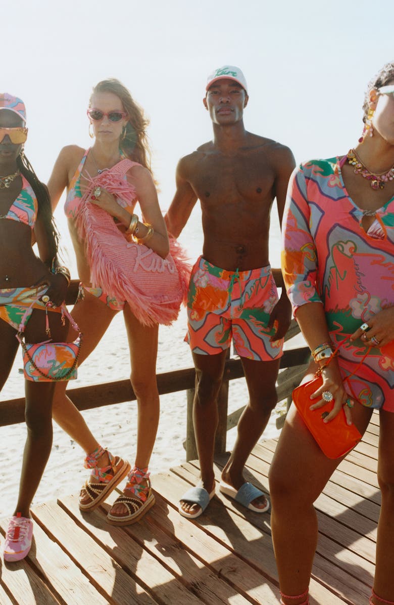 Kurt Geiger London Orson Cross Scarf Sandal, Alternate, color, Brown