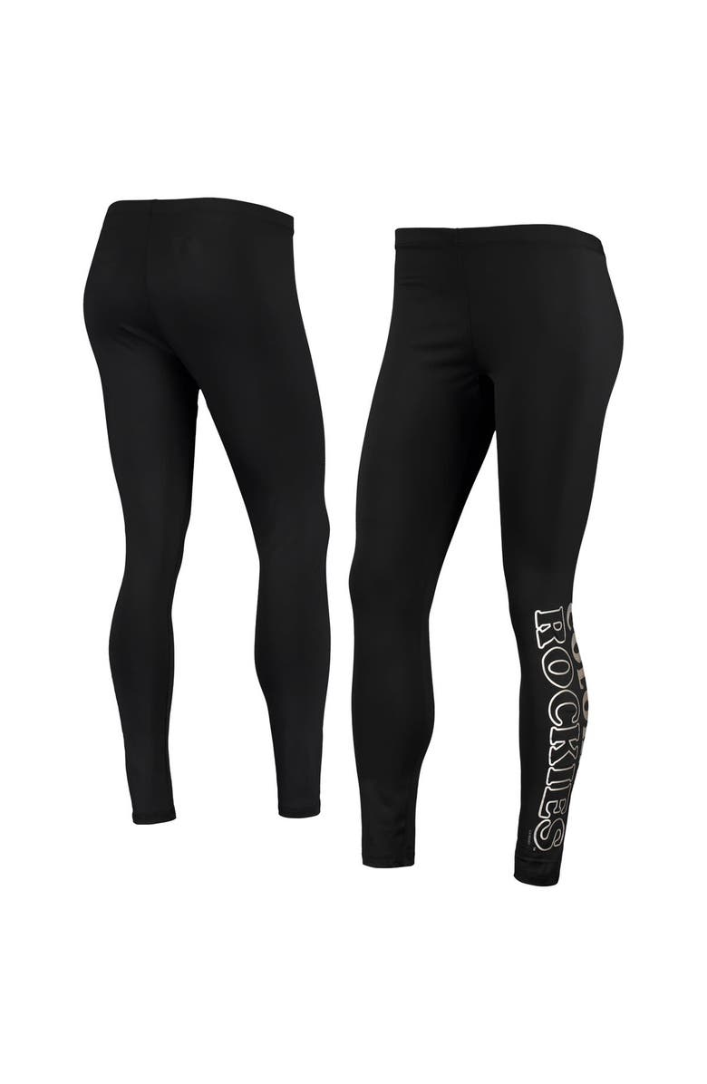 G-III 4HER BY CARL BANKS Women's G-III 4Her by Carl Banks Black Colorado Rockies Stadium Leggings, Alternate, color, 