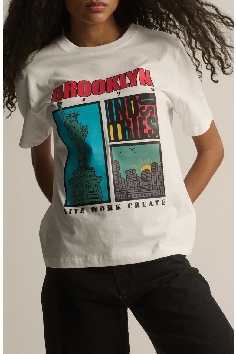 Brooklyn Graphic T-Shirt, Main, color, WHITE