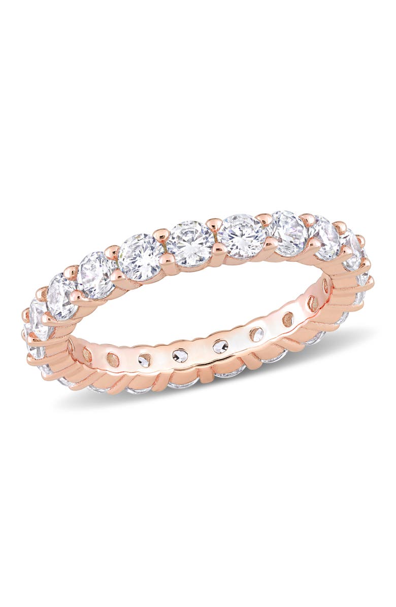 Julianna B. Cubic Zirconia Eternity Ring Rose-Plated, Main, color, Rose-Plated