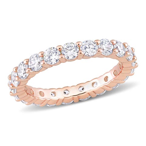 Cubic Zirconia Eternity Ring Rose-Plated