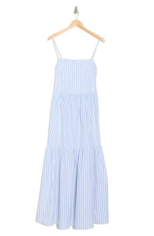 Rag & Bone Leilah Stripe Poplin Maxi Dress In Blue