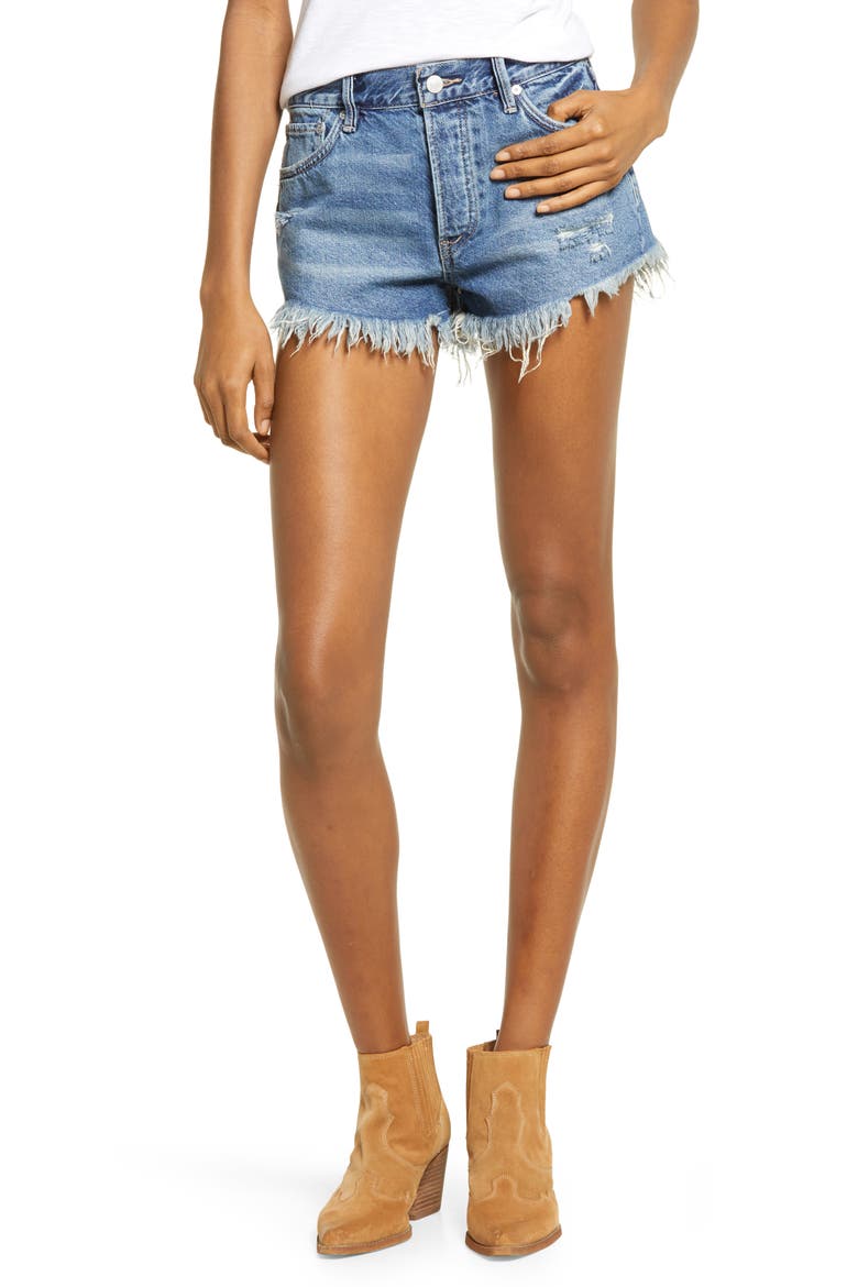 Loving Good Vibrations Shorts, Main, color, MID INDIGO