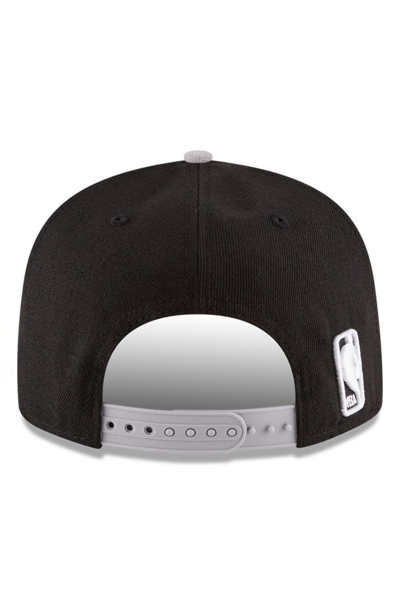 New Era Men's New Era Black/Gray Brooklyn Nets 2-Tone 9FIFTY Adjustable Snapback Hat, Alternate, color,