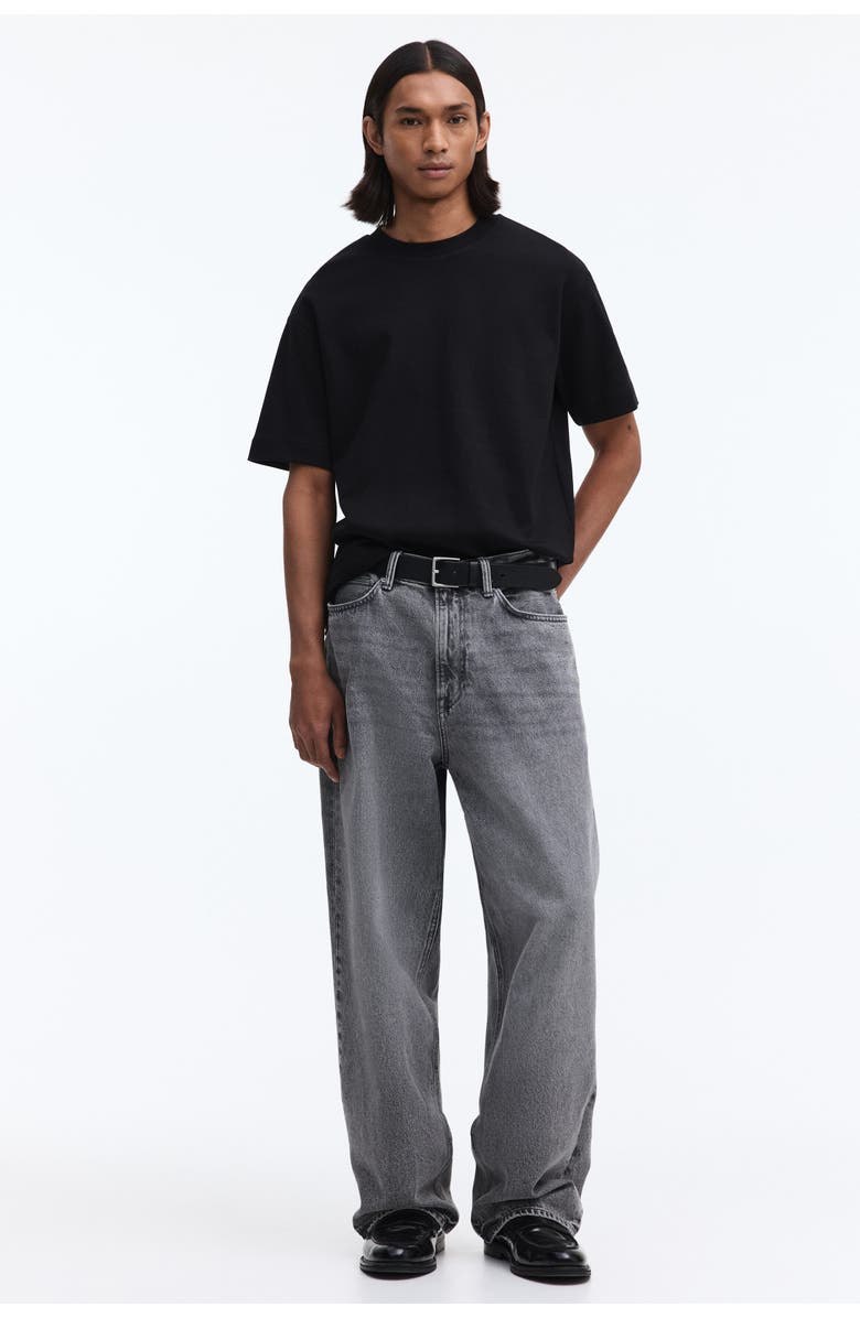 H&M Loose Fit Interlock T-shirt, Alternate, color, Black