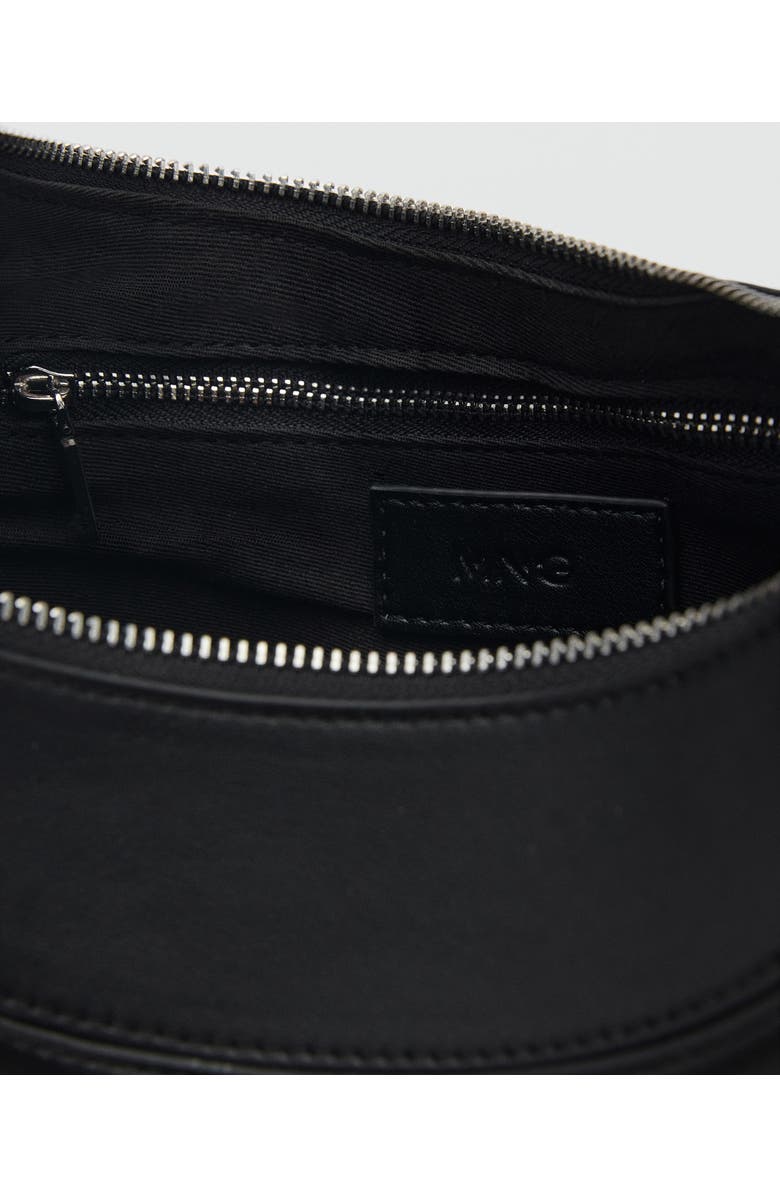 MANGO Oval Faux Leather Shoulder Bag, Alternate, color,