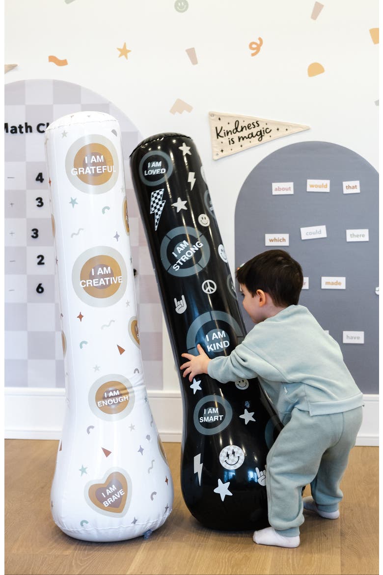Magic Puncher Inflatable Positive Affirmations Punching Bag, Alternate, color, Monochrome