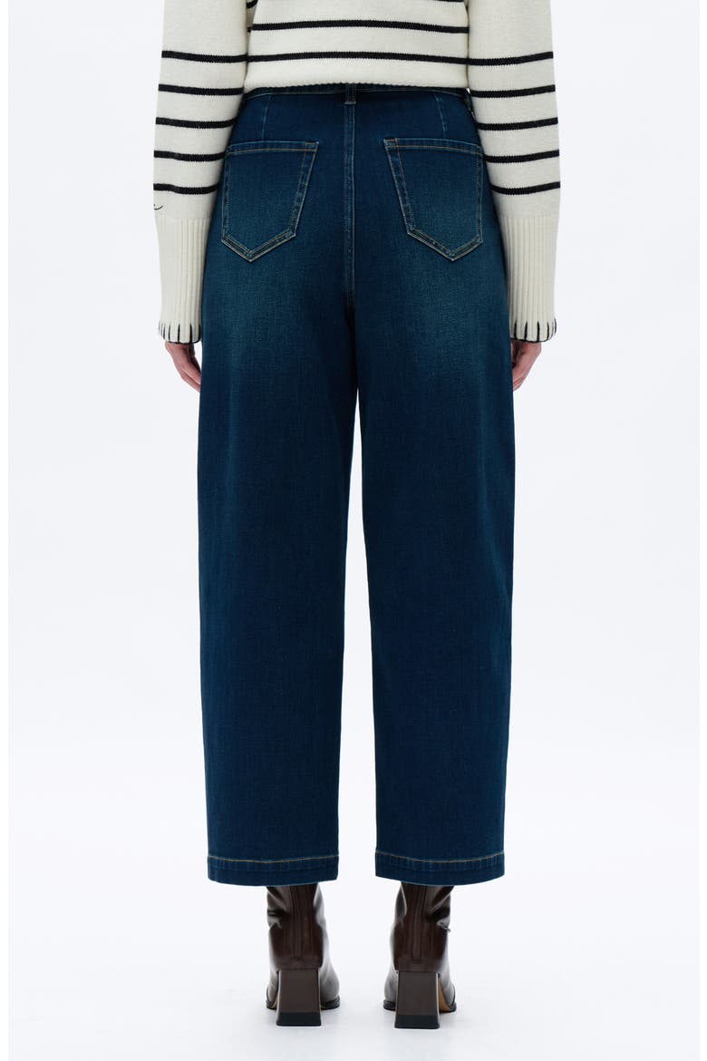 Harem High Waist Straight Leg Jeans, Alternate, color, DARK BLUE