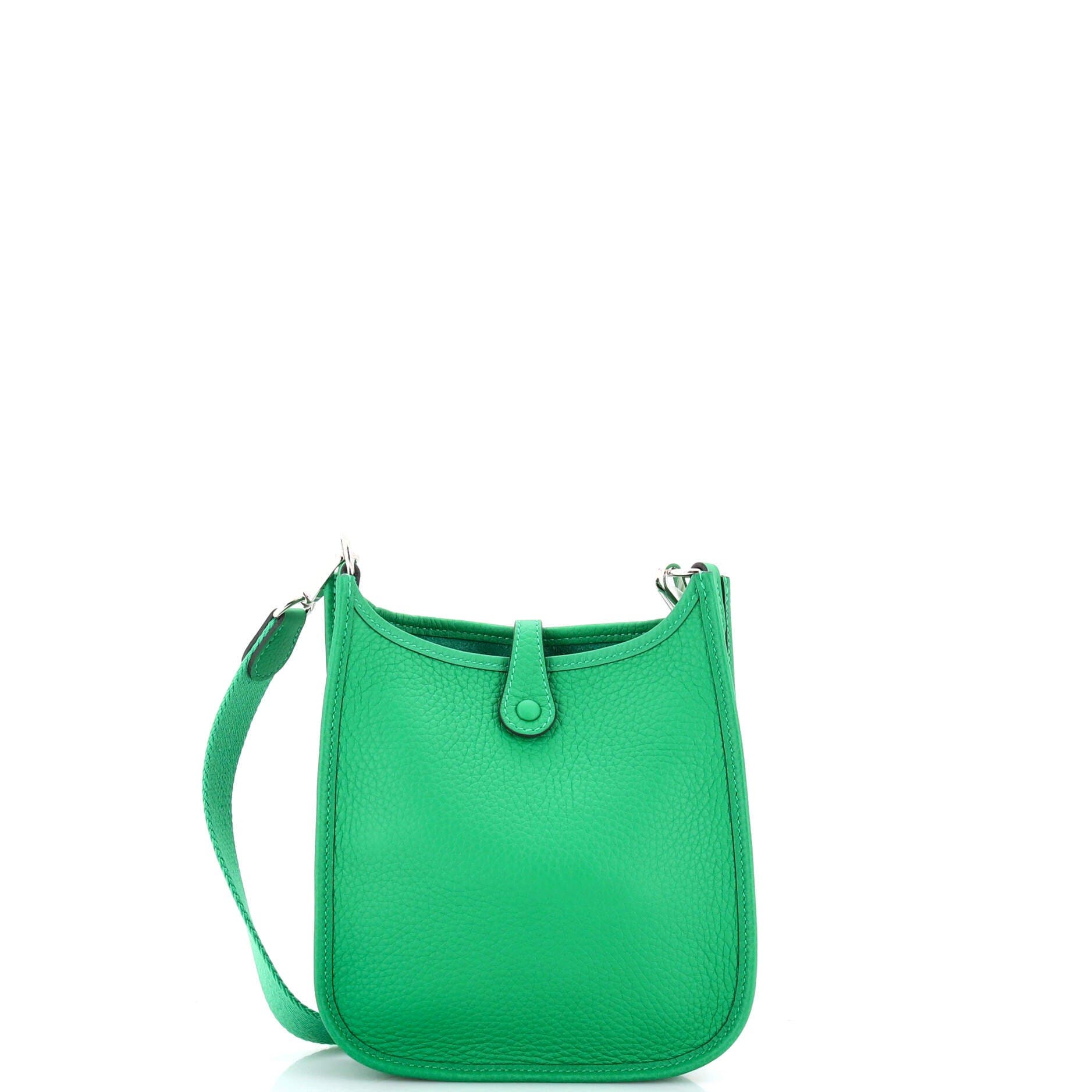 Pre-Owned Hermes Evelyne Bag Gen III Clemence TPM, Alternate, color, Green